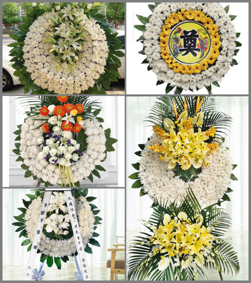 河南南阳新野县五星镇水田村花圈速递